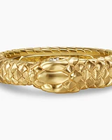 Ouroboros Band Ring in 18K Yellow Gold with Diamonds, 6mm