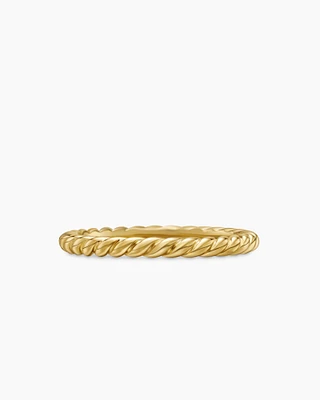 DY Cable Band Ring 18K Yellow Gold