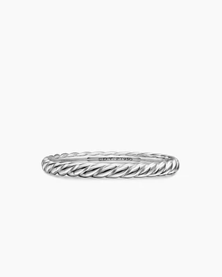 DY Cable Band Ring Platinum