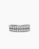 DY Crossover® Band Ring Platinum with Diamonds, 5.2mm