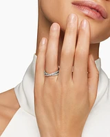 DY Crossover® Band Ring Platinum with Diamonds, 5.2mm