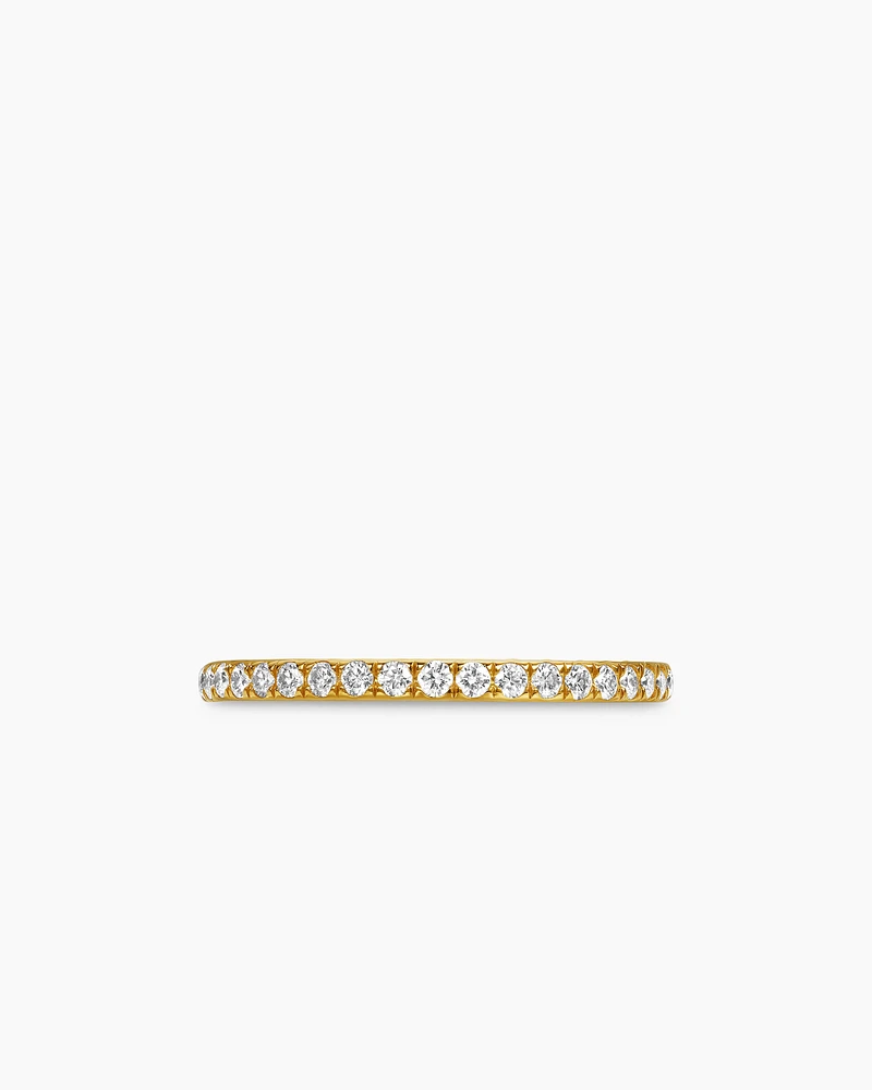 DY Eden Partway Band Ring 18K Yellow Gold with Diamonds