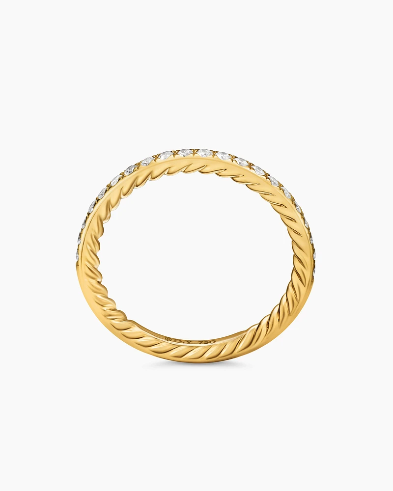 DY Eden Partway Band Ring 18K Yellow Gold with Diamonds