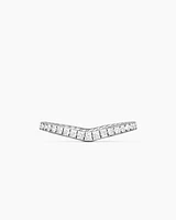 DY Crossover® Nesting Band Ring Platinum with Pavé Diamonds, 1.9mm