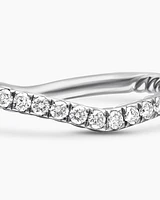 DY Crossover® Nesting Band Ring Platinum with Pavé Diamonds, 1.9mm
