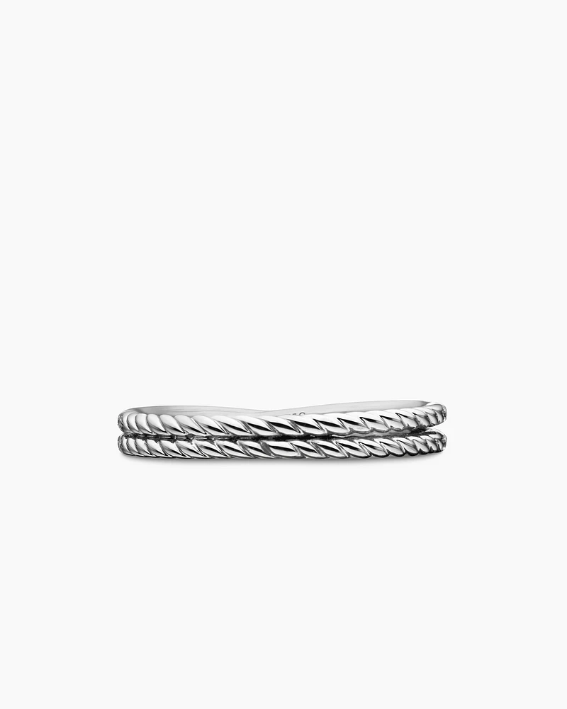 DY Crossover® Micro Pavé Band Ring Platinum with Diamonds, 3.14mm