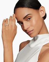 DY Crossover® Band Ring 18K Yellow Gold with Diamonds, 8mm