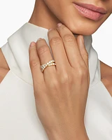 DY Crossover® Band Ring 18K Yellow Gold with Diamonds, 8mm