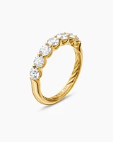 DY Eden Partway Band Ring 18K Yellow Gold with Diamonds