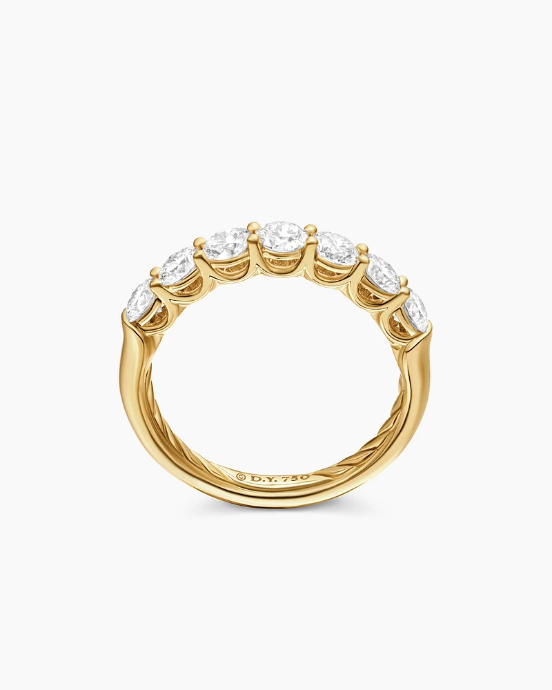 DY Eden Partway Band Ring 18K Yellow Gold with Diamonds