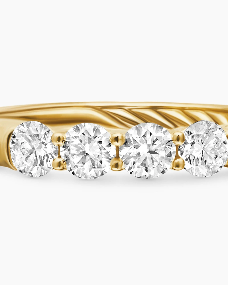 DY Eden Partway Band Ring 18K Yellow Gold with Diamonds