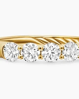 DY Eden Partway Band Ring 18K Yellow Gold with Diamonds