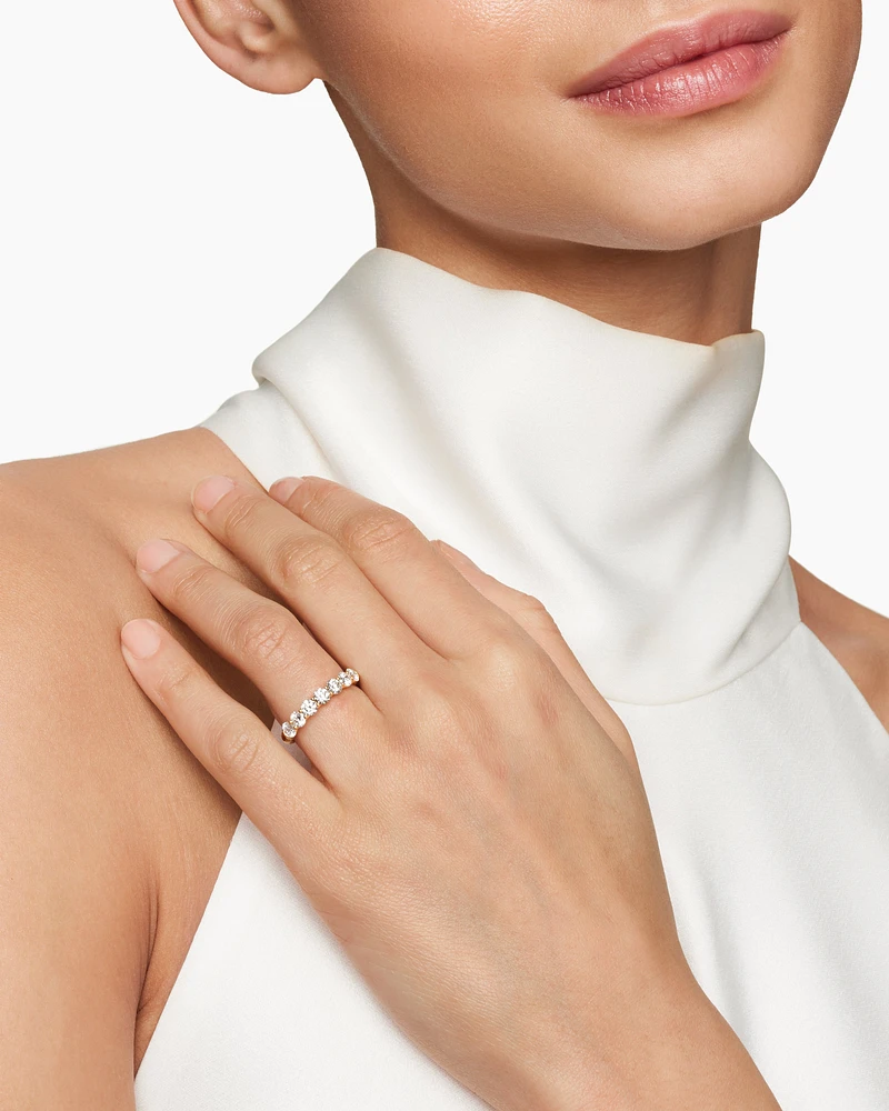 DY Eden Partway Band Ring 18K Yellow Gold with Diamonds
