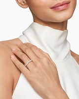 DY Eden Partway Band Ring 18K Yellow Gold with Diamonds