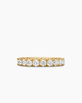 DY Eden Eternity Band Ring in 18K Yellow Gold with Diamonds, 3.2mm