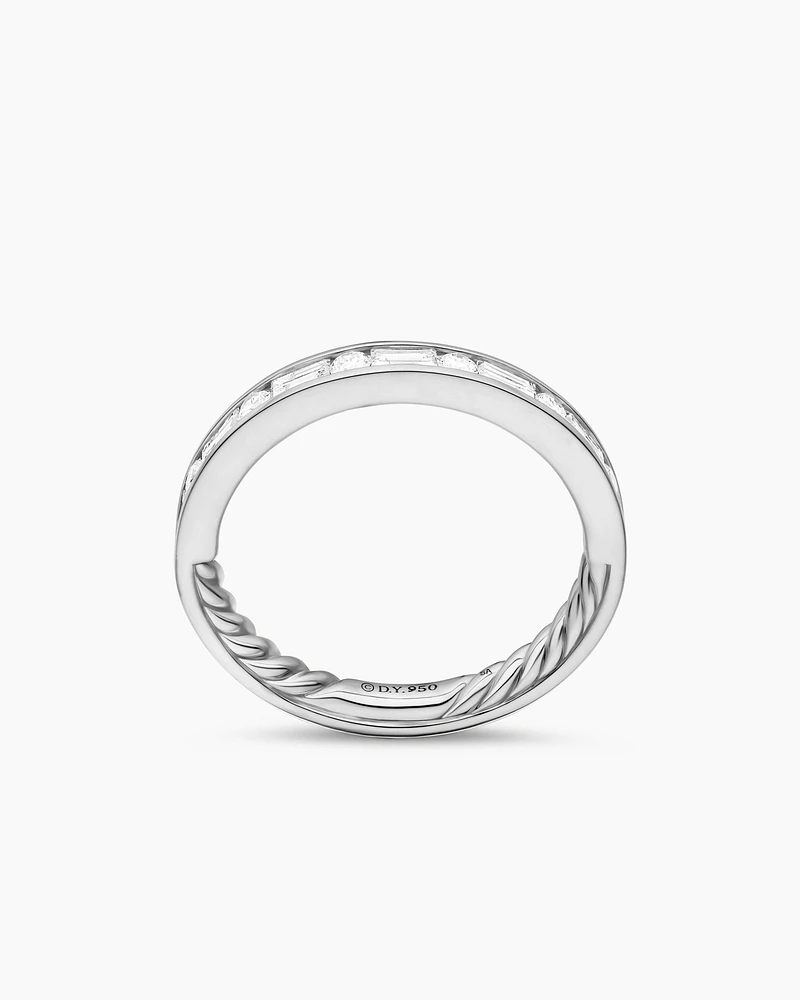 DY Eden Partway Alternating Diamond Band Ring Platinum with Diamonds, 2.8mm