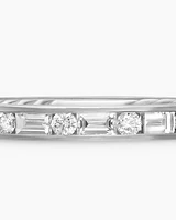 DY Eden Partway Alternating Diamond Band Ring Platinum with Diamonds, 2.8mm