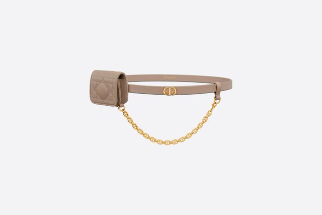Dior Caro Belt Pouch With Chain