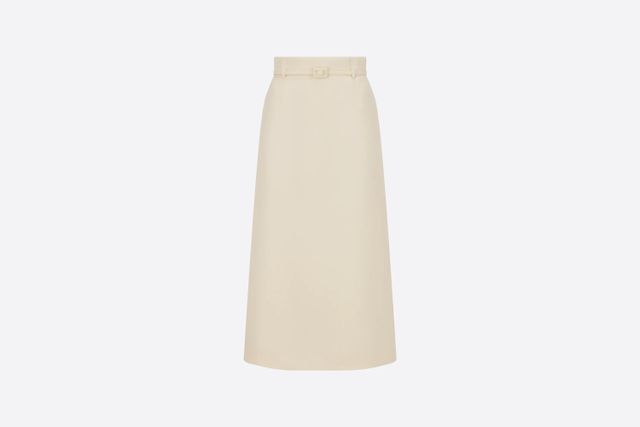 Mid-Length Skirt with Belt