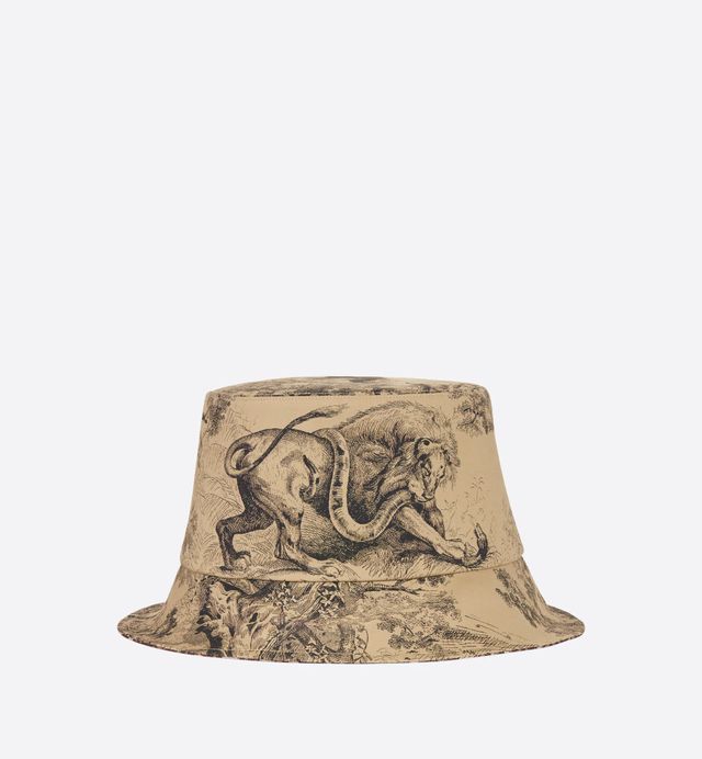 Reversible Teddy-D Toile de Jouy Small Brim Bucket Hat
