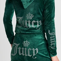 Women's Juicy Couture Bling Velour Full-Zip Hoodie