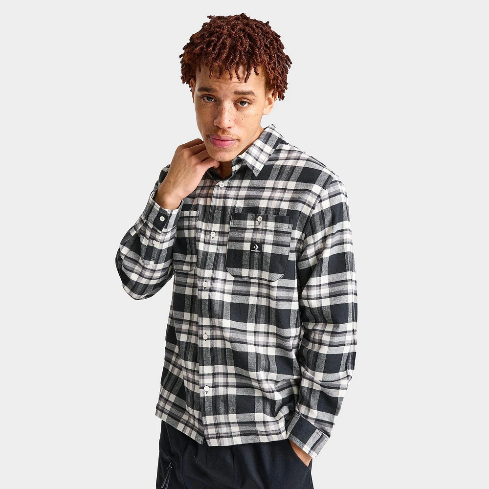 Men's Converse Chevron Star Plaid Button-Down Shirt