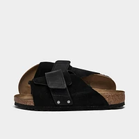 Men's Birkenstock Kyoto Nubuck Suede Leather Slide Sandals