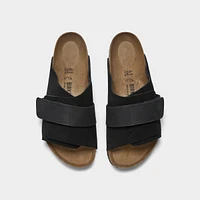 Men's Birkenstock Kyoto Nubuck Suede Leather Slide Sandals