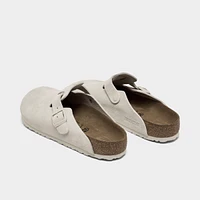 Men's Birkenstock Boston Suede Leather Birko-Flor Clogs