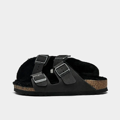 Women's Birkenstock Arizona Shearling Suede Leather Sandals