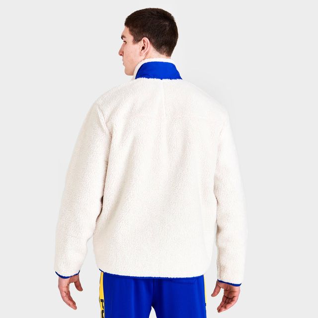 Ralph Lauren Polo Sport Pile Fleece Jacket In Clubhouse Cream/sapphire