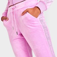 JUICY COUTURE Women's Juicy Couture Classic Velour With Side Bling Jogger  Pants