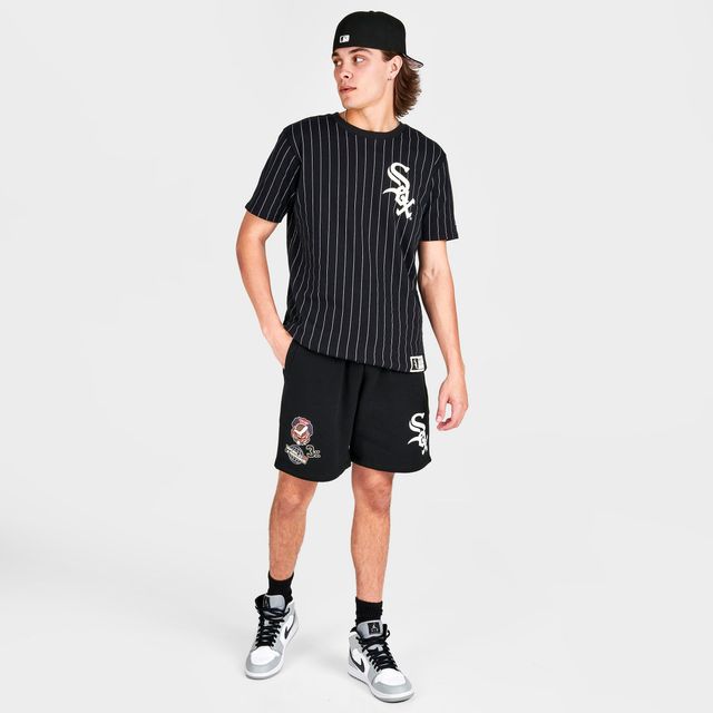 Chicago White Sox New Era Pinstripe Shorts - Black Small