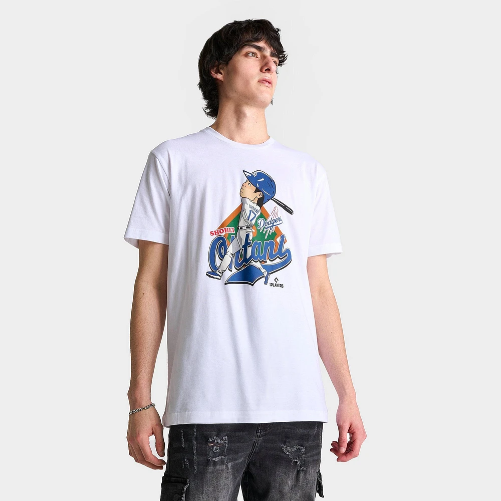 Men's New Era Los Angeles Dodgers MLB Shohei Ohtani Cartoon Home Run Graphic T-Shirt