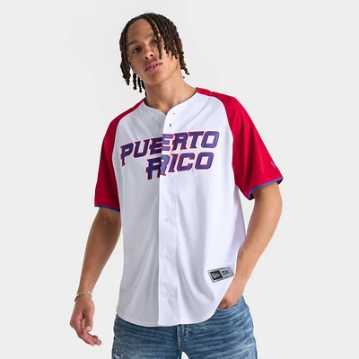 Men's New Era Puerto Rico Home Authentic Baseball Jersey