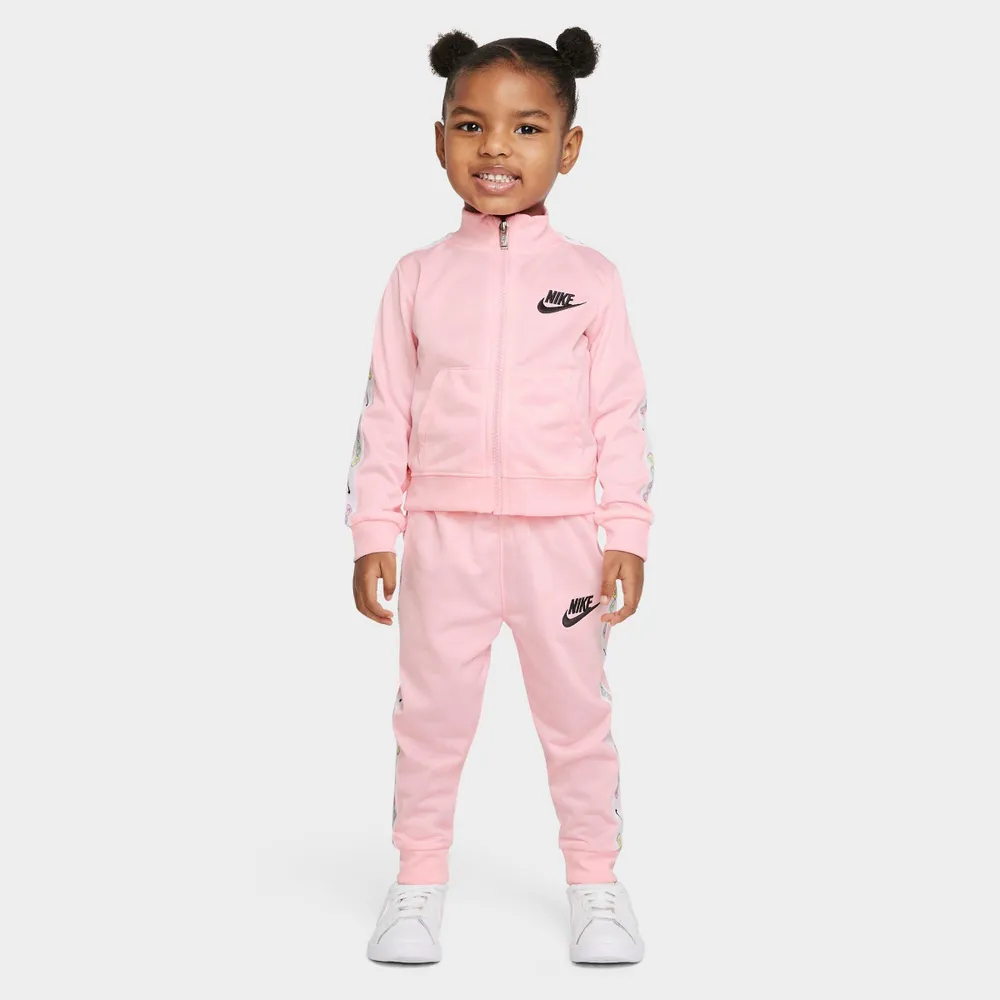 NIKE Girls' Infant Nike Swoosh Love Tricot Track Jacket and Jogger Pants  Set