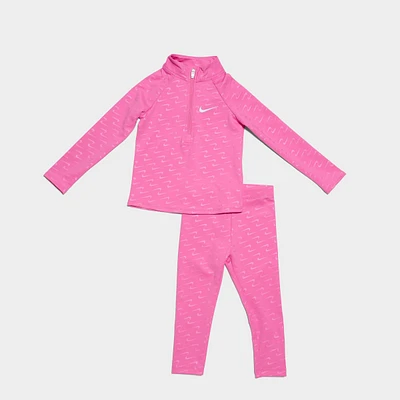 Girls' Infant Nike Swoosh Motion Quarter-Zip and Leggings Tracksuit