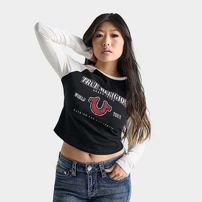 Women's True Religion Raglan Long-Sleeve T-Shirt