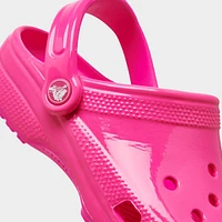 Big Kids' Crocs Neon Highlighter Classic Clog Shoes