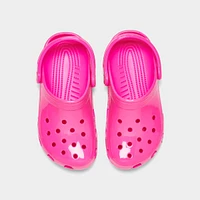 Big Kids' Crocs Neon Highlighter Classic Clog Shoes
