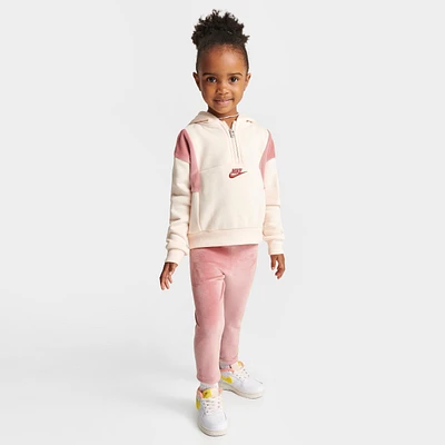 Girls' Toddler Nike Home Swoosh Half-Zip Hoodie and Leggings Set