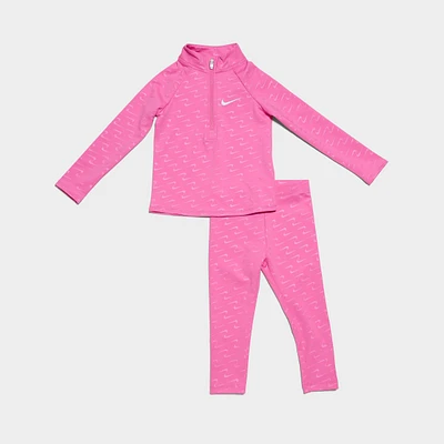 Girls' Toddler Nike Swoosh Motion Quarter-Zip and Leggings Set