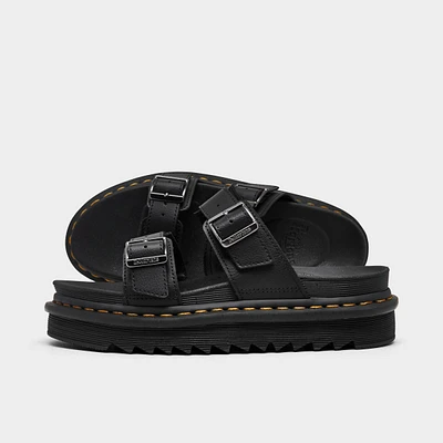 Women's Dr. Martens Myles Brando Leather Buckle Slide Sandals