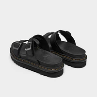 Women's Dr. Martens Myles Brando Leather Buckle Slide Sandals