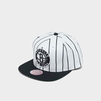 Mitchell & Ness Brooklyn Nets NBA Pinstripe Snapback Hat
