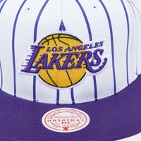 Mitchell & Ness Los Angeles Lakers NBA Pinstripe Snapback Hat