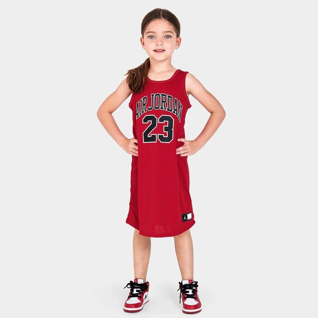 Jordan Little Girls' Jersey Dress, 6X, Gym Red