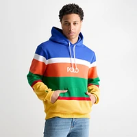 Men's Polo Ralph Lauren Logo Striped Fleece Hoodie