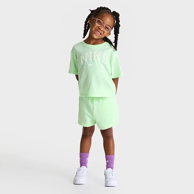 Girls' Little Kids' Nike Prep Your Step T-Shirt And Shorts Set