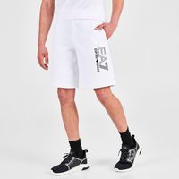 Finish Line Men Clothing Shorts Bermudas Mens EA7 Logo Bermuda Shorts in White/White Size Small 100% Cotton 